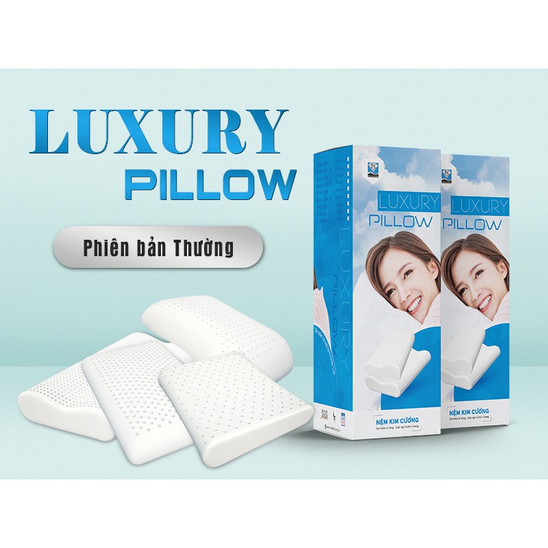 Gối Cao Su Thiên Nhiên Luxury Kim Cương