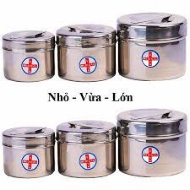 Hộp đựng bông gòn inox 304