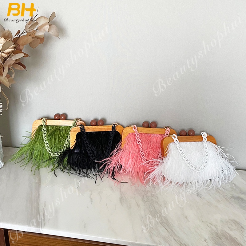 Túi Xách Lông Vũ Thời Trang Cho Nữ