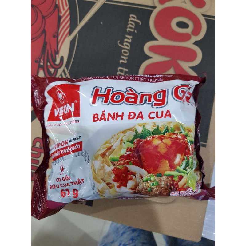 Date mới: bánh đa cua hoàng gia thùng 18goi