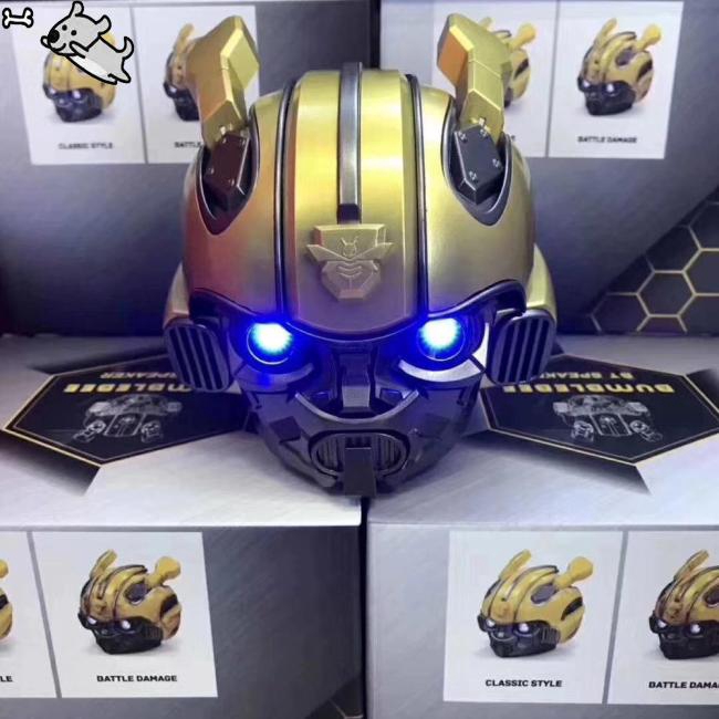 Bumblebee Helmet Bluetooth Speaker Fm Radio Usb Mp3 TF Smart Subwoofer Blue Tooth 5.0 Portable Mini