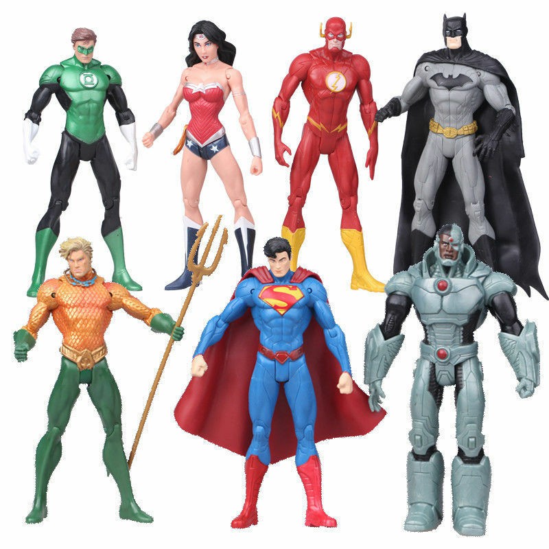 Bộ 7 Mô Hình Nhân Vật Siêu Anh Hùng Dc Justice League