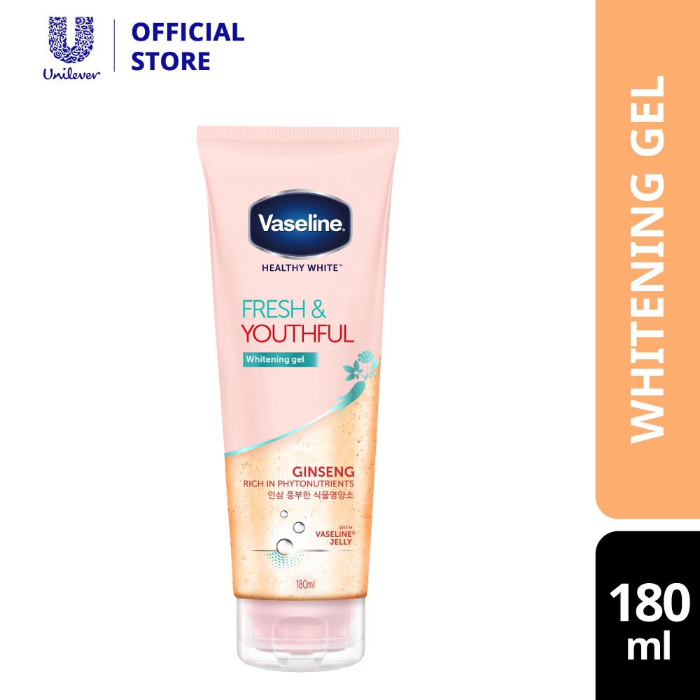 Gel Dưỡng Trắng Body Vaseline Fresh Youthful 180ml Tinh Chất Nhân Sâm