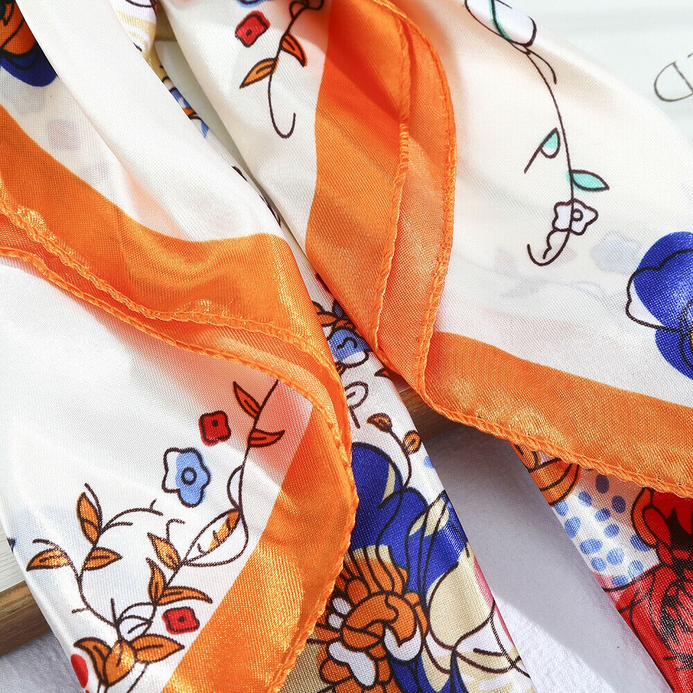 Khăn vuông HAIMEIKANG kiểu bandana in họa tiết phong cách bohemian cho nữ kích thước 50*50cm