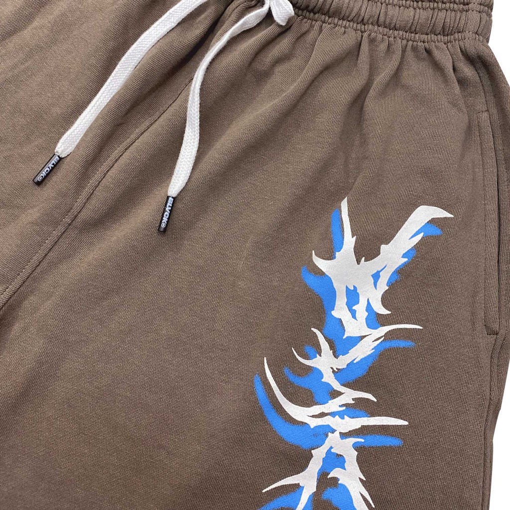 Quần shorts BLVCK graphic - Màu nâu