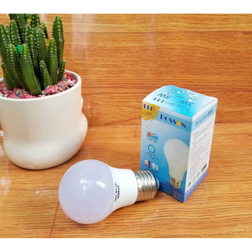 10 Bóng đèn Led 5w bup tròn A50 bulb tiết kiệm điện kín chống nước Posson LB-5x | BigBuy360 - bigbuy360.vn