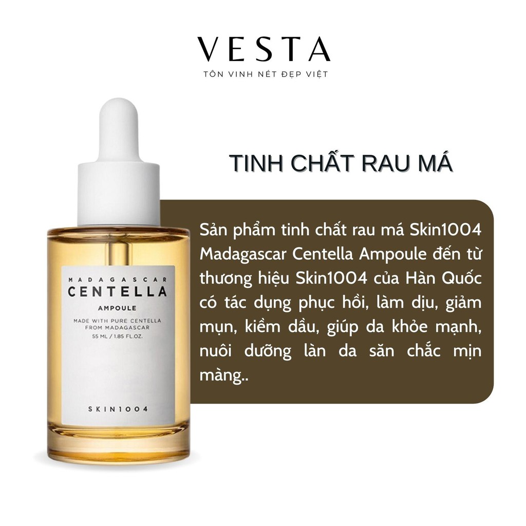 Tinh Chất Rau Má Skin1004 - Serum Giảm Mụn Dịu Da Madagascar Centella Asiatica Ampoule 55ml