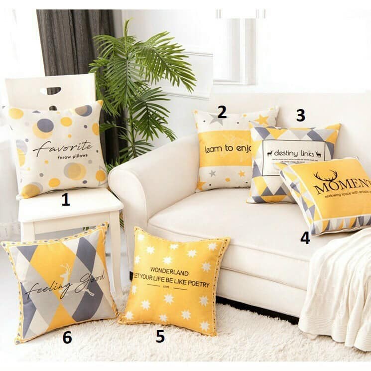 [THANH LÝ] Set Gối tựa lưng sofa set aloha (vỏ gối &amp; kèm ruột)