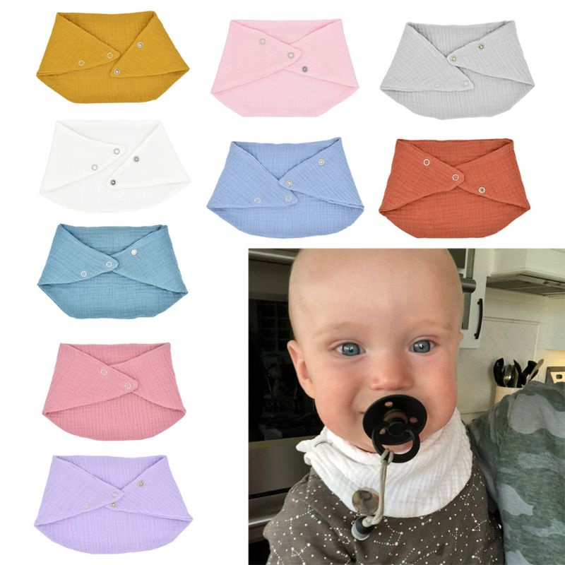 Yếm Ăn Cotton 9 Màu Tùy Chọn Phong Cách Boho Dành Cho Trẻ Sơ Sinh