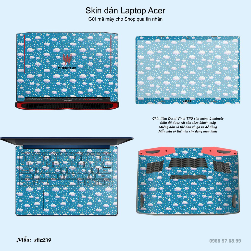 Skin dán Laptop Acer in hình Hoa văn sticker nhiều mẫu 39 (inbox mã máy cho Shop)