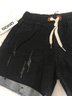 Quần short jean lưng thun co dãn