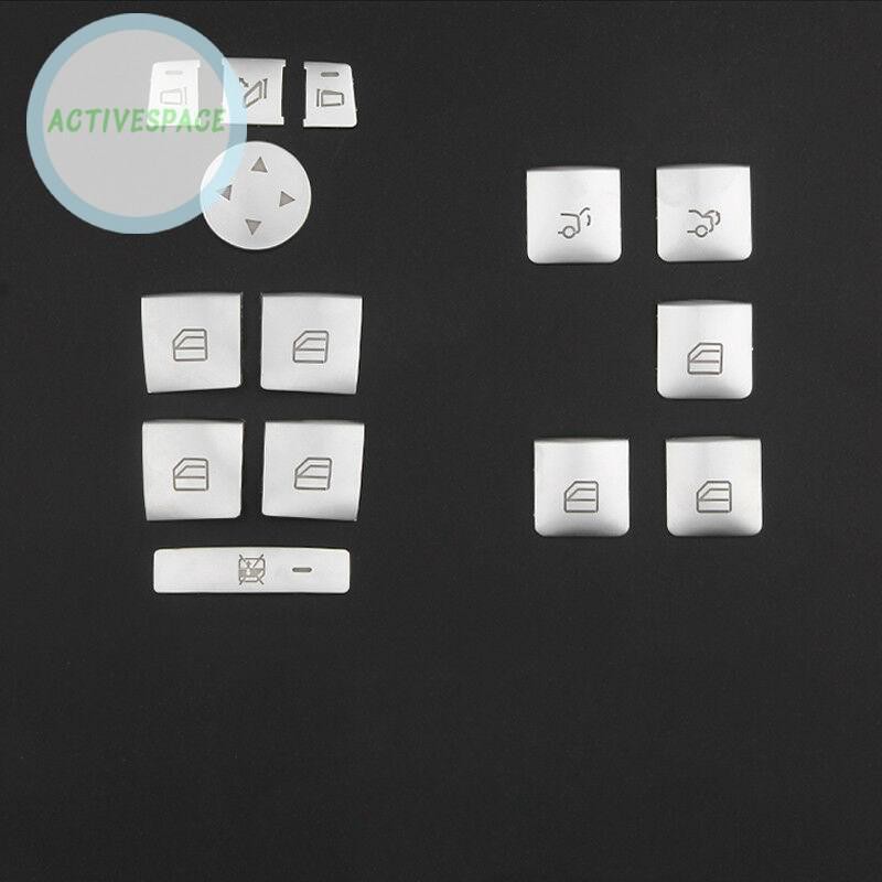 Bộ 12 khung trang trí công tắc cho cửa sổ xe ô tô mercedes-benz A / B / C W204 / ew212