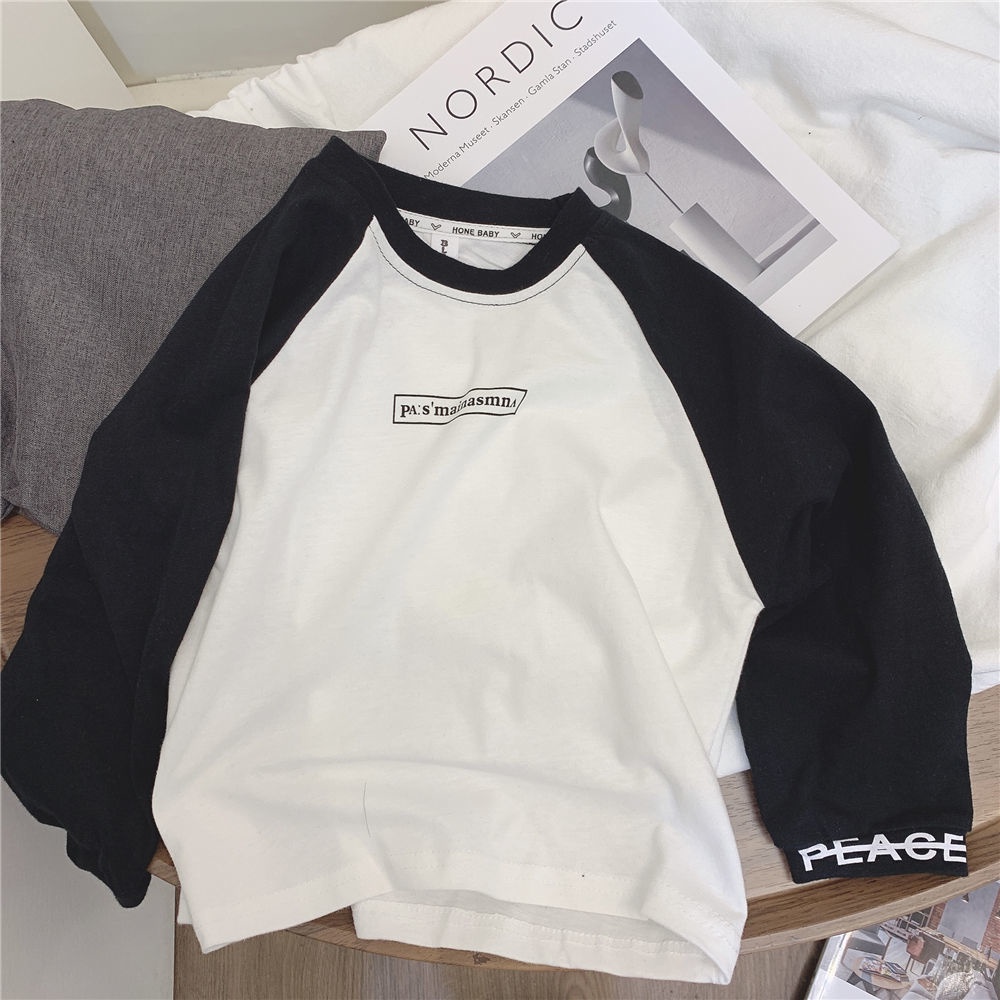 Áo Thun Cotton Tay Dài Phong Cách Hàn Quốc 2022 Cho Bé Trai