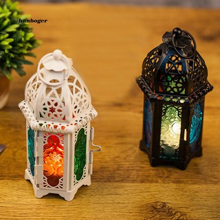 Đế nến kiểu đèn lồng thiết kế hình lâu đài cổ điển trang trí nội thất