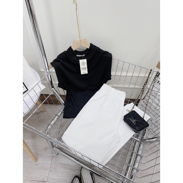 ✔ 𝗙𝗥𝗘𝗘 𝗦𝗛𝗜𝗣 SÉT ÁO THUN GÂN SÁT NÁCH CỔ 3 PHÂN MIX QUẦN BAGGY SIÊU ĐEPH TÔN DÁNG LẮM Ạ