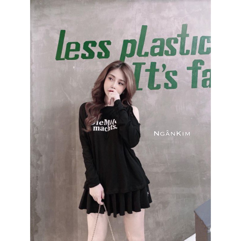 ÁO THU ĐÔNG COTTON KHOÉT VAI SÀNH ĐIỆU