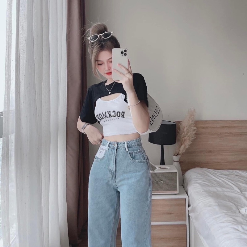 ÁO CROPTOP HAI MÓN ÔM ĐẸP ROC1