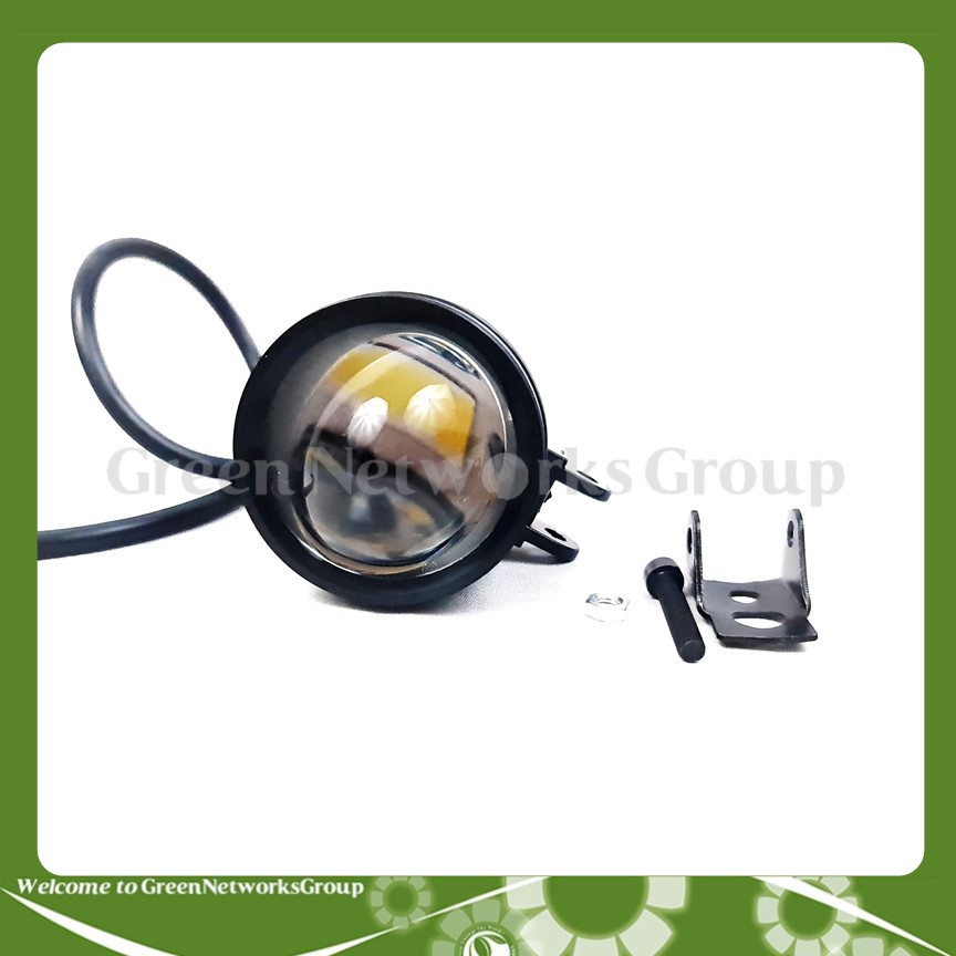 Đèn trợ sáng xe máy L1 cầu lồi ngắn Cos Trắng Pha Vàng Greennetworks