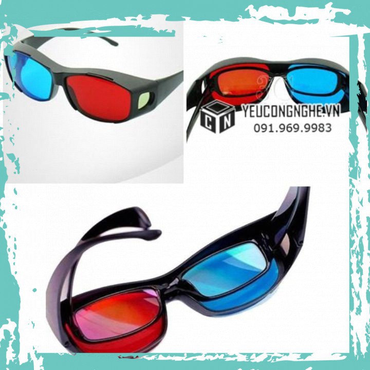 MẮT KÍNH XEM PHIM 3D TIVI, LAPTOP THƯỜNG (RED BLUE) [NEW]