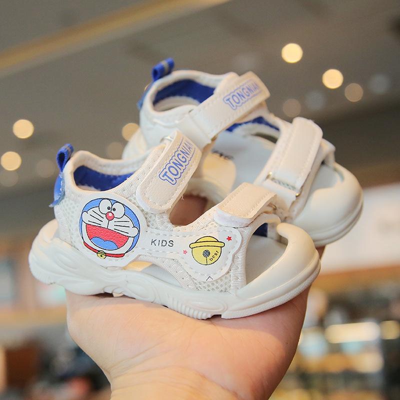 Sandal cho bé trai bé gái tập đi Dép Doremon Giày 2 quai trơn cao cấp trẻ em [DTD16]