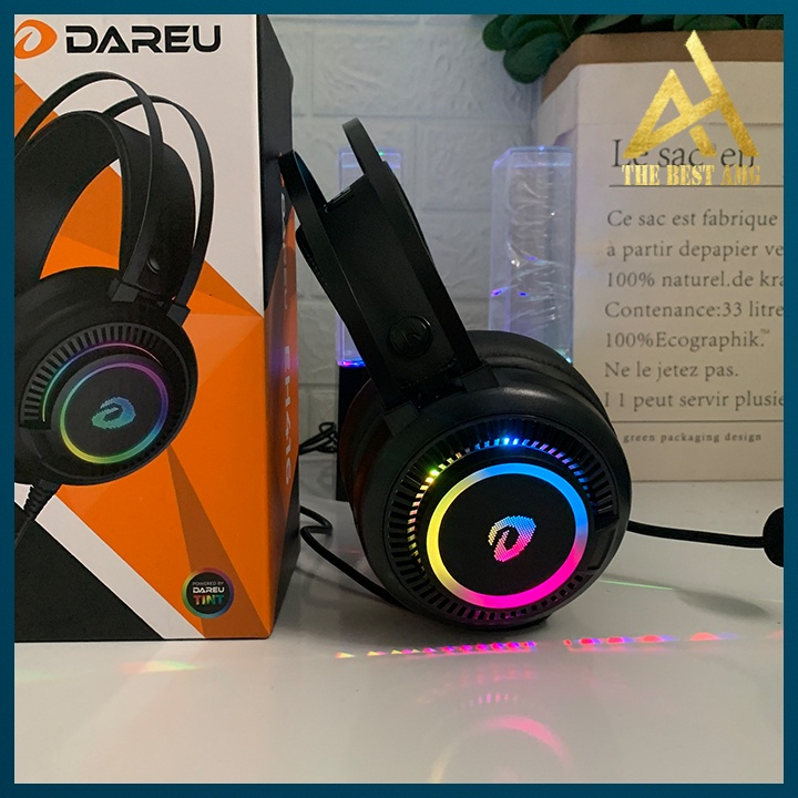 Tai Nghe Máy Tính Có Mic Gaming Led Rgb Tai Nghe Headphone Chụp Tai Laptop DAREU EH416 Nghe Nhạc Chơi Game Có Dây