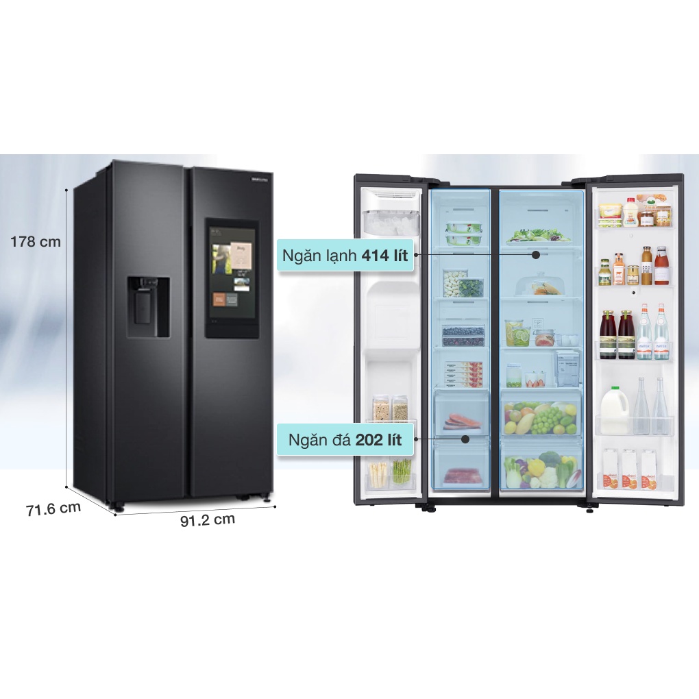 Tủ lạnh Family Hub Samsung Inverter 616 lít RS64T5F01B4/SV
