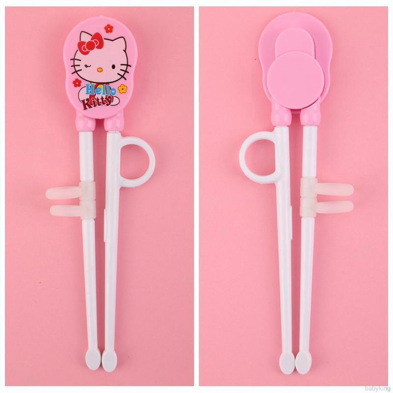 Đôi Đũa Tập Ăn Cho Bé Tạo In Hình Mèo Kitty Dễ Thương