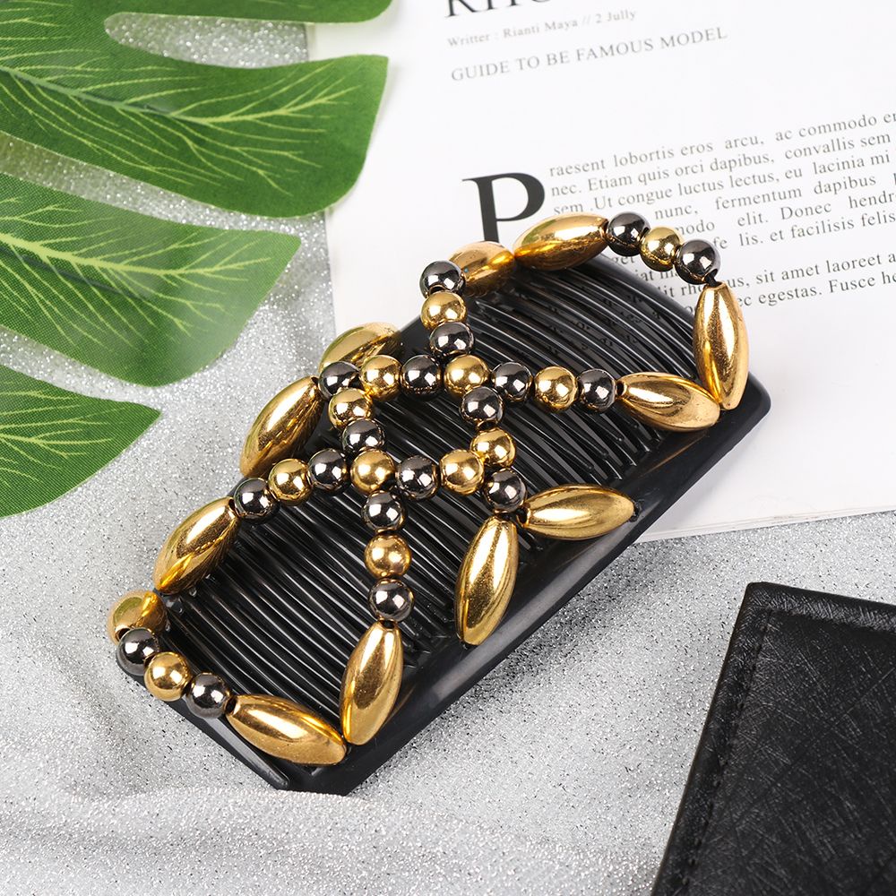 Lược cài tóc tạo kiểu tóc búi đính hạt thời trang cho nữ