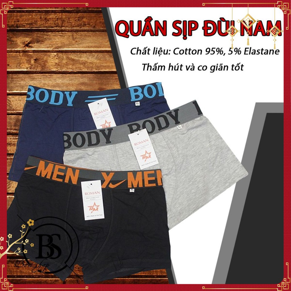 Quần sịp đùi [Freeship] nam cotton thun Quần Lót Nam Đùi Co Giãn 4 Chiều coton lạnh cao cấp đẹp đi bơi Bonshop1999 QL003