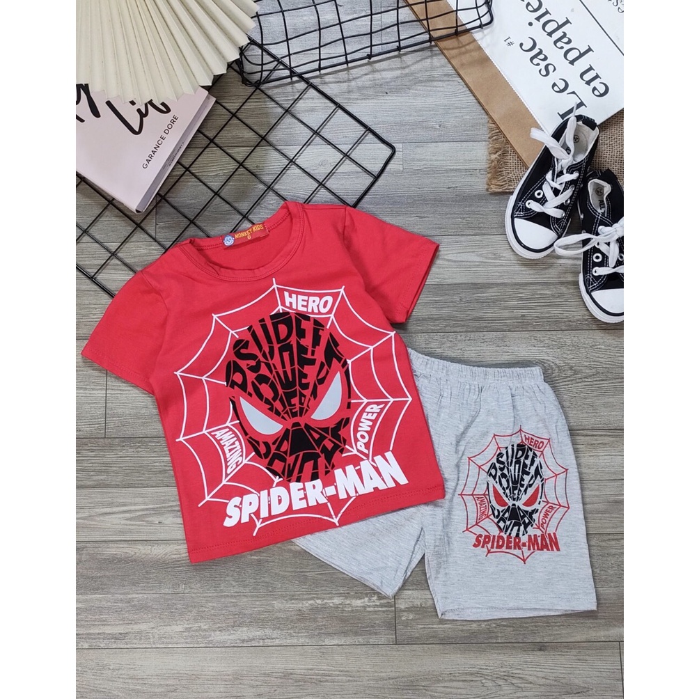 Bộ ngắn tay quần đùi cho bé thun cotton mịn đẹp mát size đại -Quần áo trẻ em-Pikakids