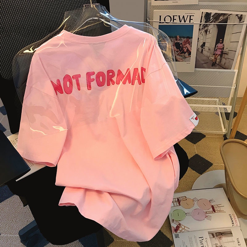 Áo Thun Tay Ngắn Cổ Tròn Dáng Rộng In Họa Tiết Hoạt Hình Phong Cách Hàn Quốc Thời Trang Mùa Hè Cho Nữ