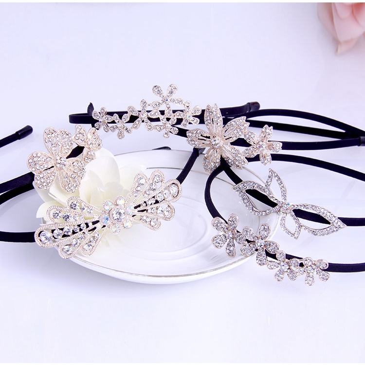 bờm tóc đính pha lê sang trọng style hàn quốc cho bạn gái siêu xinh