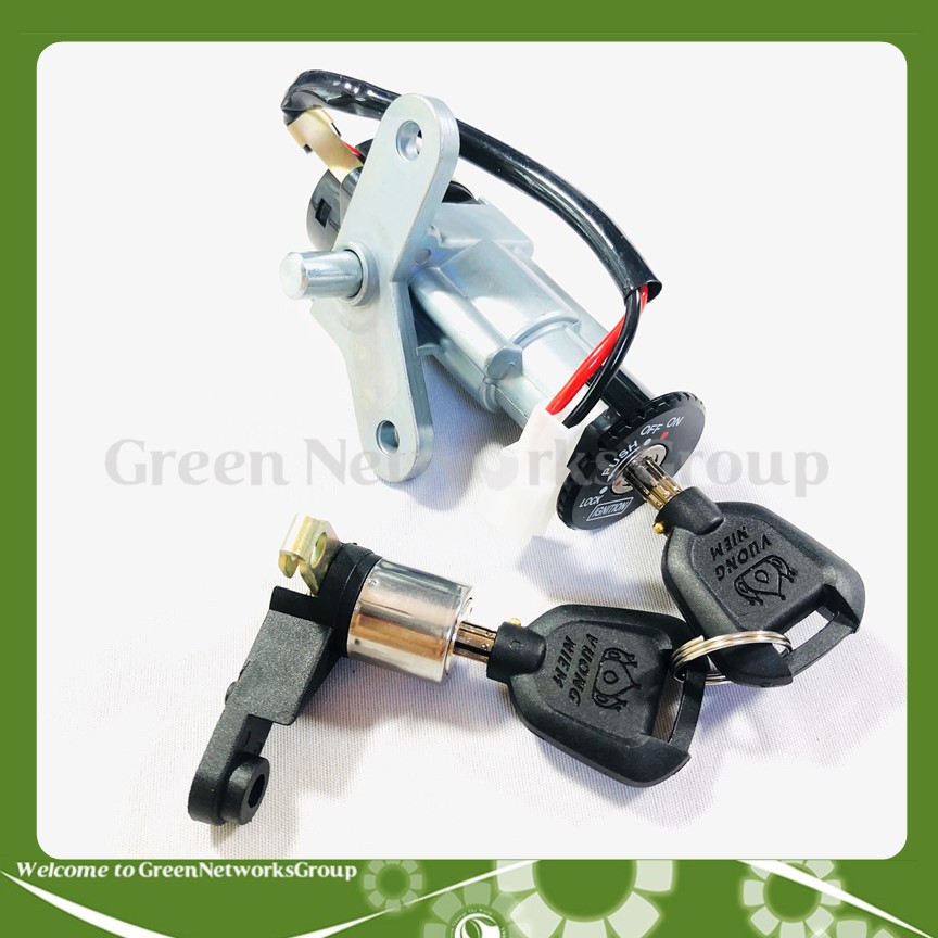 Ổ khoá từ 8 cạnh cho xe Sirius kèm khóa yên chống trộm an toàn Greennetworks