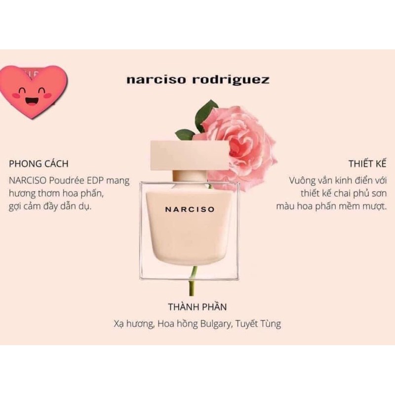 [Mẫu thử] Nước hoa Narciso Rodriguez Poudree 10ml EDP