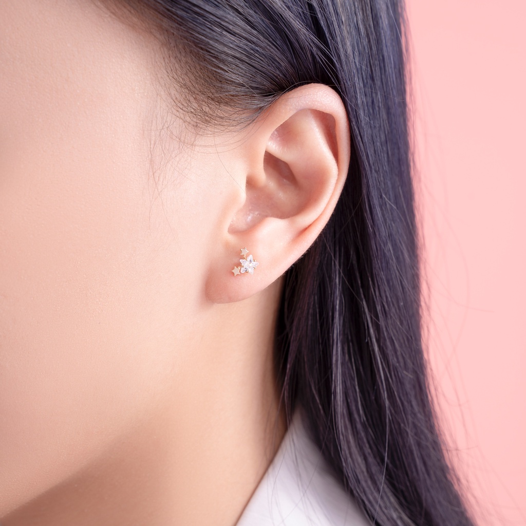 Bông Tai Nữ Vàng 14K BTAM92 Huy Thanh Jewelry