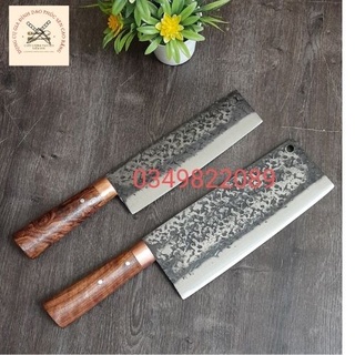 Bộ dao bếp chặt thái làm từ nhíp xe zil dao phúc sen cao cấp