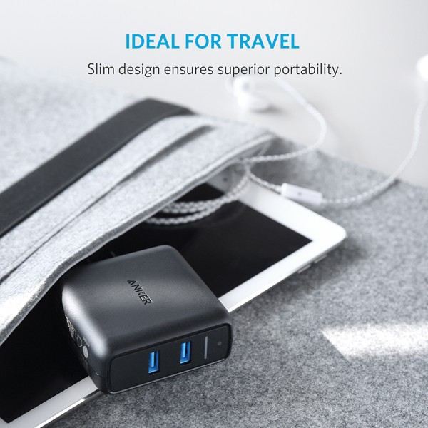 Sạc 2 cổng Anker PowerPort Speed 2 Elite Quick Charge 3.0 + IQ