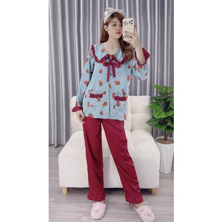 BIGSIZE 45-68kgBộ pijama tiểu thư satin hàng cao cấp chuẩn mịn đẹp