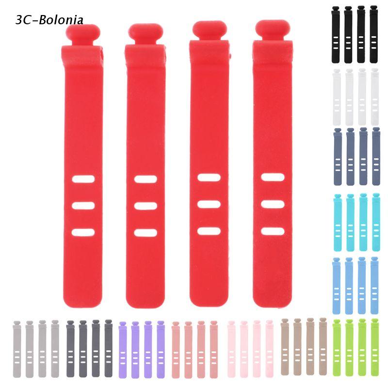 Set 4 Dây Silicone Buộc Dây Cáp Gọn Gàng Tiện Dụng