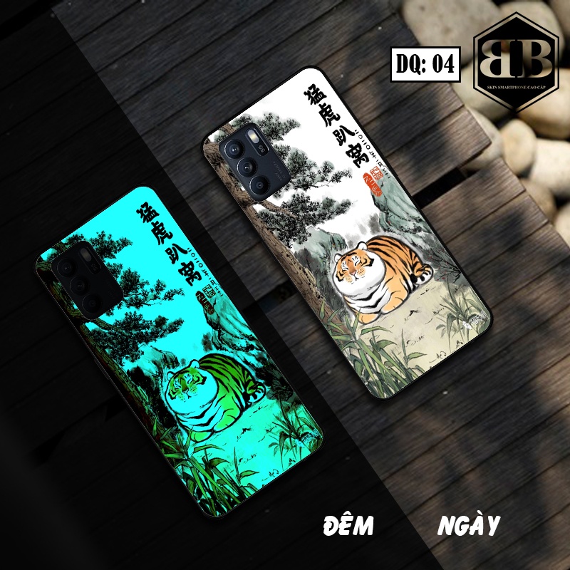 Ốp lưng kính Dạ Quang OPPO RENO6 Z 5G  phát sáng trong đêm in hình theo yêu cầu
