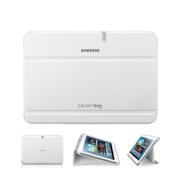 Bao Da Nắp Gập Màu Trắng Đen Cho Samsung Galaxy Note 10.1 N8000
