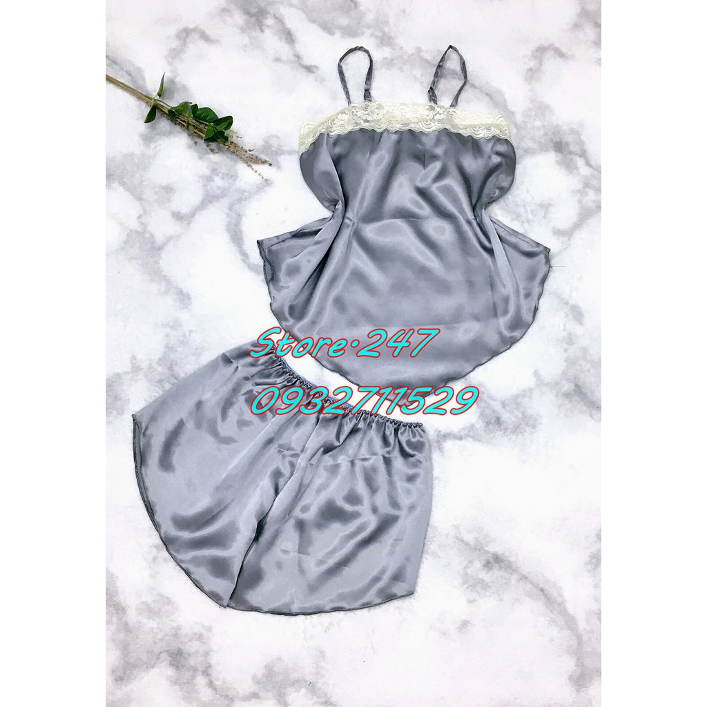 [Freesize dưới 55Kg] Đồ ngủ vạt yếm siêu gợi cảm, chất vải phi lụa mềm mịn ít nhăn mặc bao mát bao xinh sexy | BigBuy360 - bigbuy360.vn