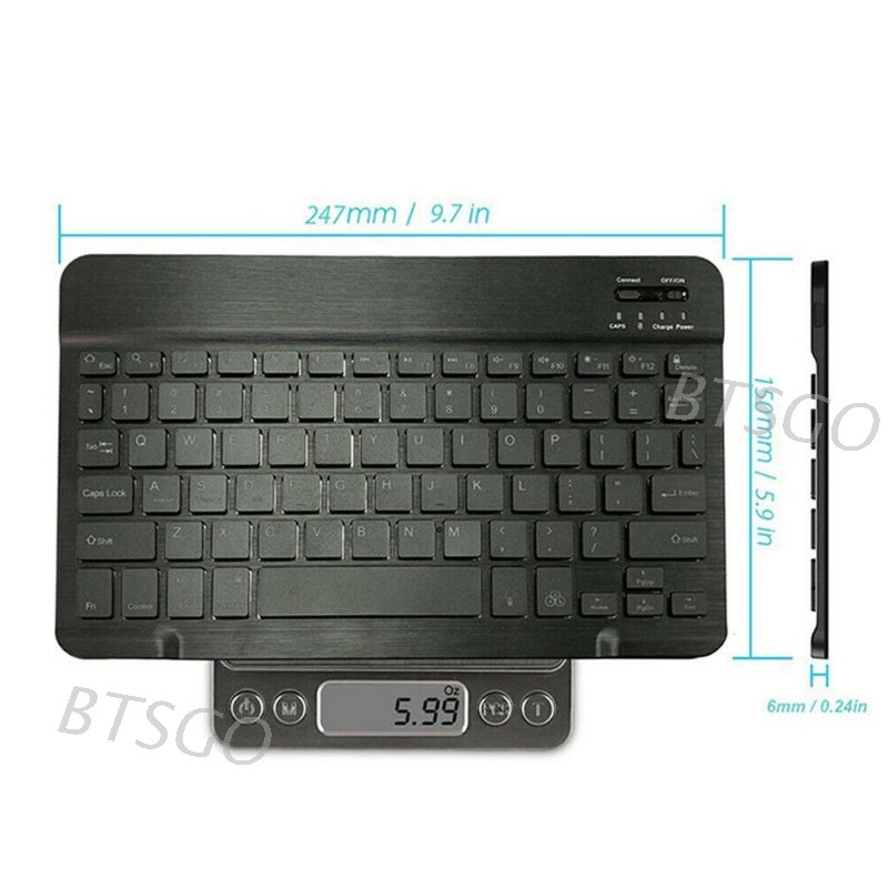 Bàn Phím Bluetooth Không Dây Có Đèn Led 7 Màu Cho Ipad Iphone Laptop Pc Tablet