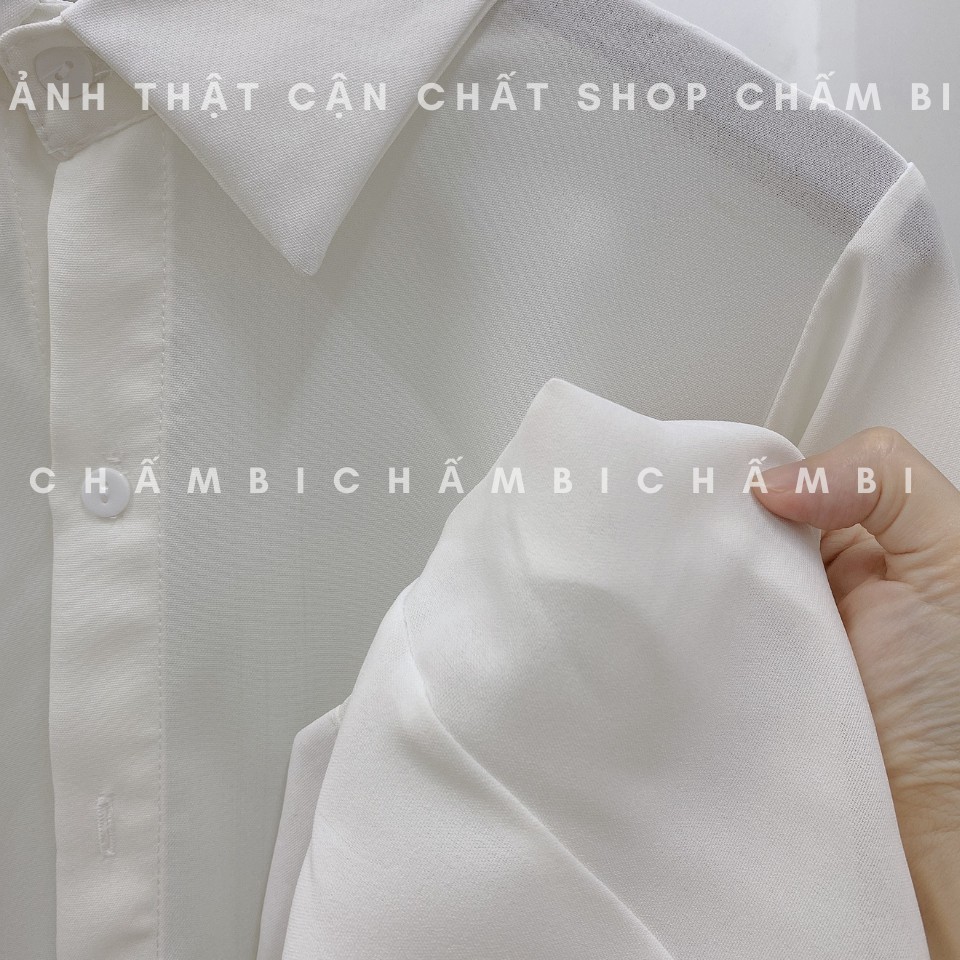 Áo Sơ Mi Tay Bồng Nhún Cổ Đức Cài Cúc Cực Xinh Freesize<53kg - A.115 | BigBuy360 - bigbuy360.vn