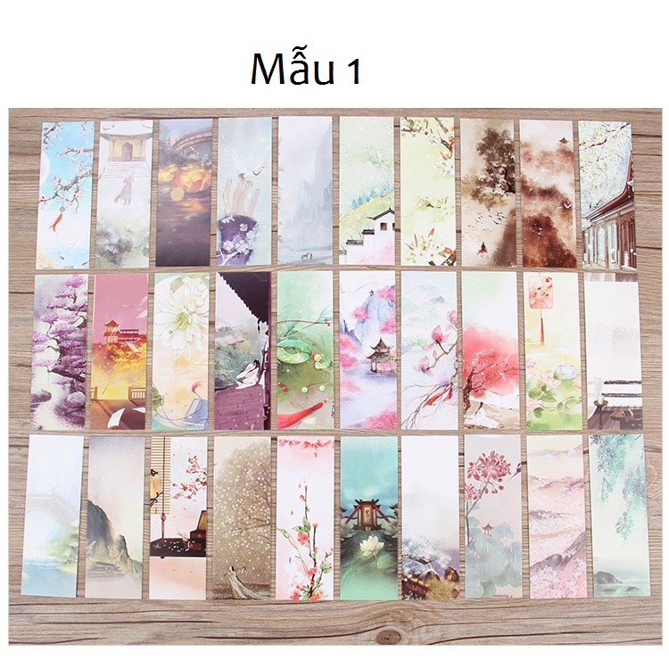 Bộ 30 Bookmark Đánh Dấu Sách Cổ Phong