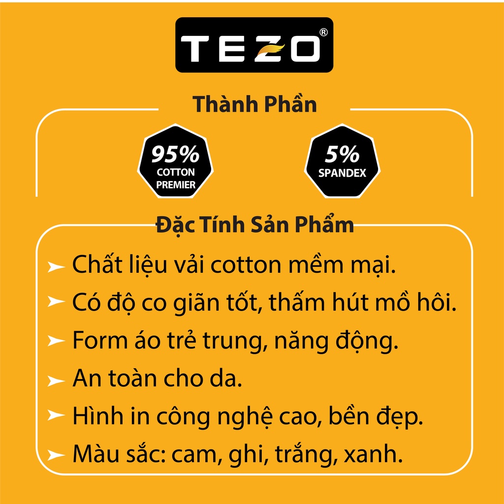 Áo phông nữ in hoạ tiết hình lá TEZO năng động thoải mái 2204APOT03