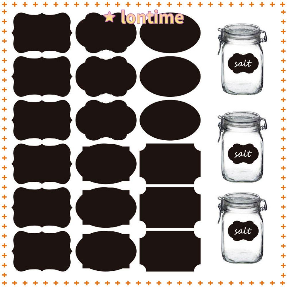 LONTIME 36/90pcs Kitchen Home Spice Jam Jar Chalkboard Chalkboard Labels