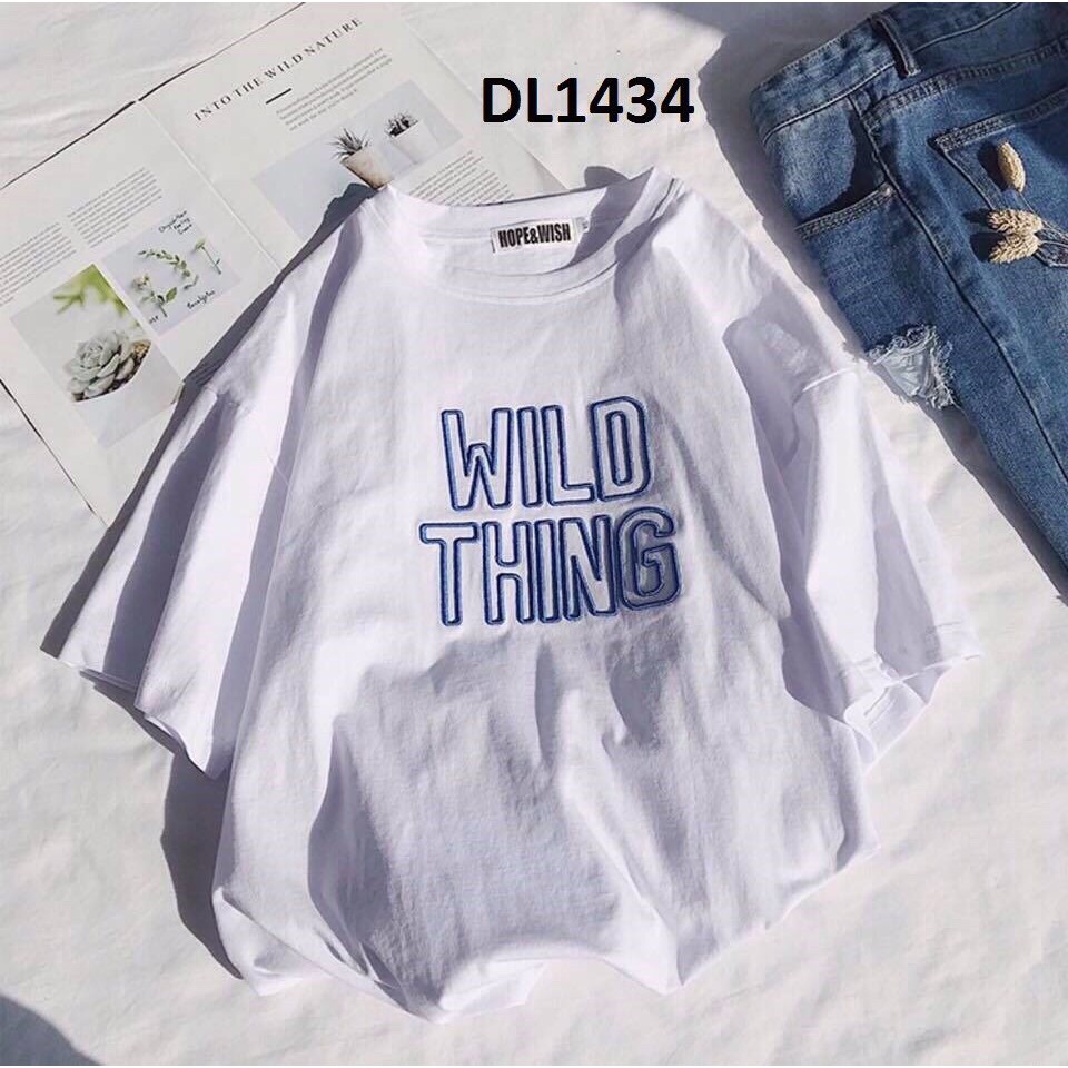 áo thun from rộng tay lỡ cotton xịn WILD THING