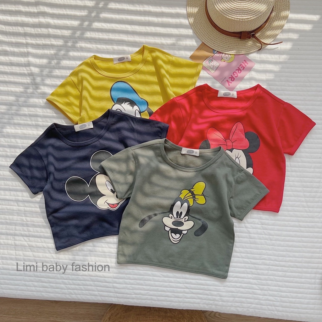 Áo cotton Limi mickey và những người bạn 4 màu size 80 - 130