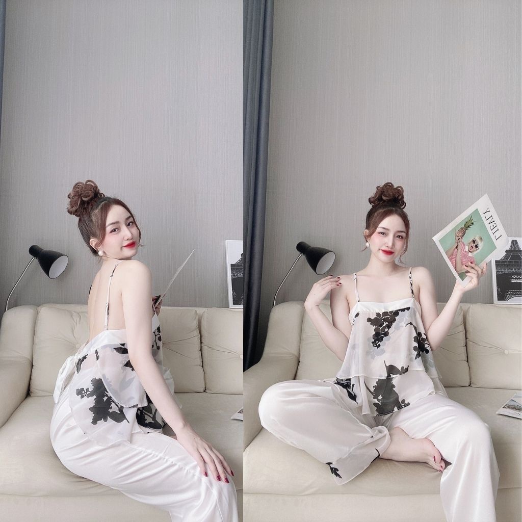 Đồ ngủ nữ❣️FREE SHIP❣️Đồ bộ mặc nhà cao cấp mềm mại xinh xắn <63kg | BigBuy360 - bigbuy360.vn